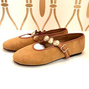 Tan Suede Women's Flats